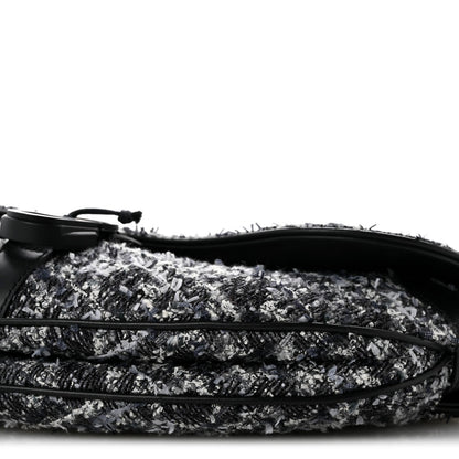 Tweed Saddle Bag Black Silver