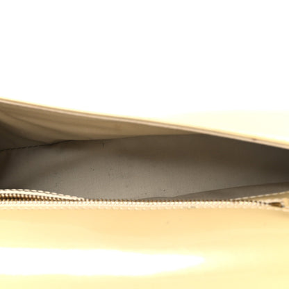 Patent Sobe Clutch Beige Poudre