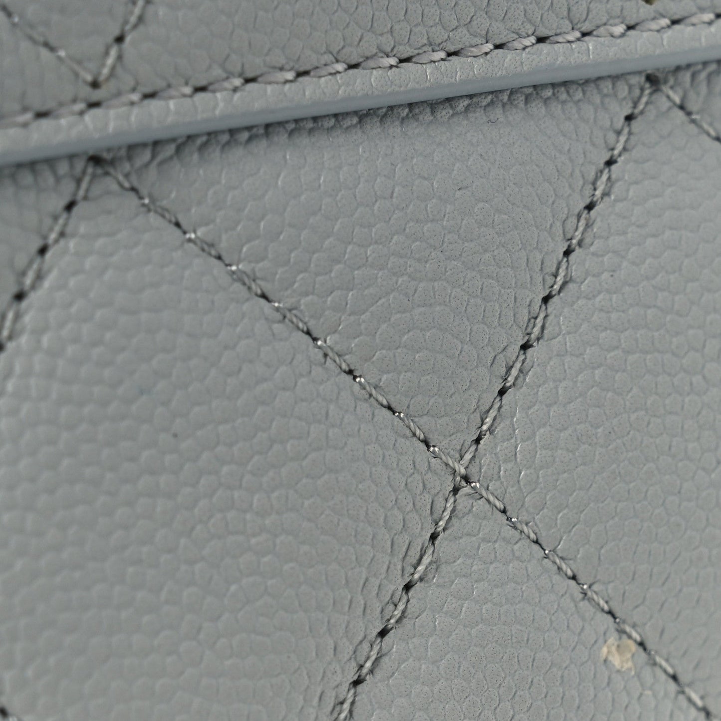 Caviar Quilted Shopping Tote Light Green