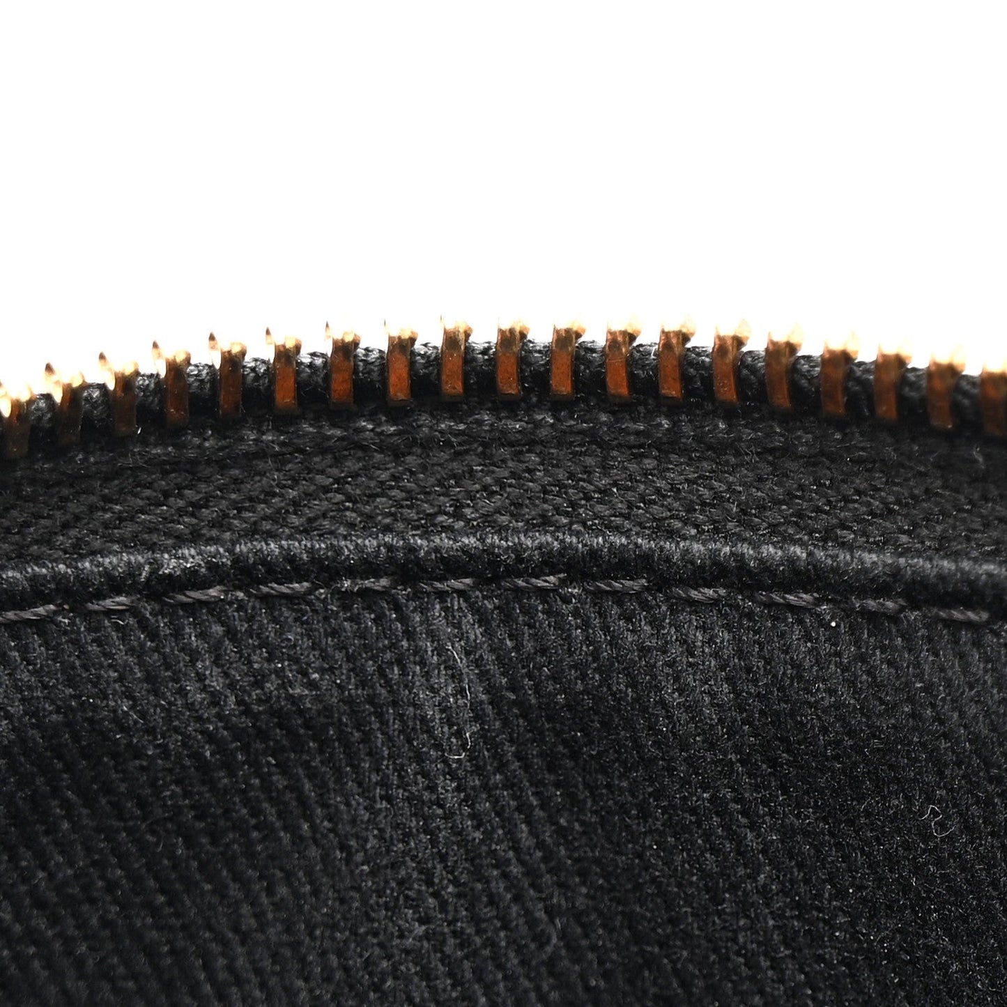 Coated Canvas Medium La Greca Signature Pouch Black Caramel