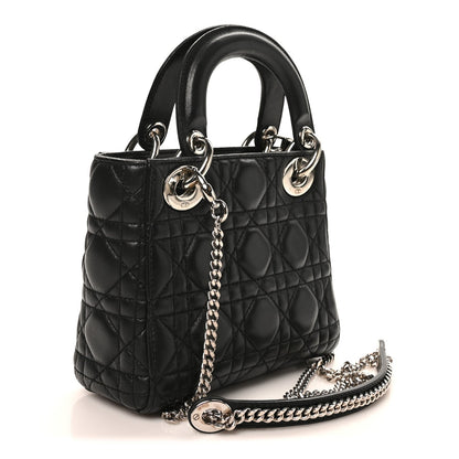 Lambskin Cannage Mini Lady Dior Black