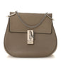 Grained Lambskin Drew Shoulder Bag Motty Grey