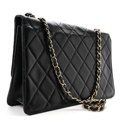 Lambskin Quilted Large Golden Class Flap Black