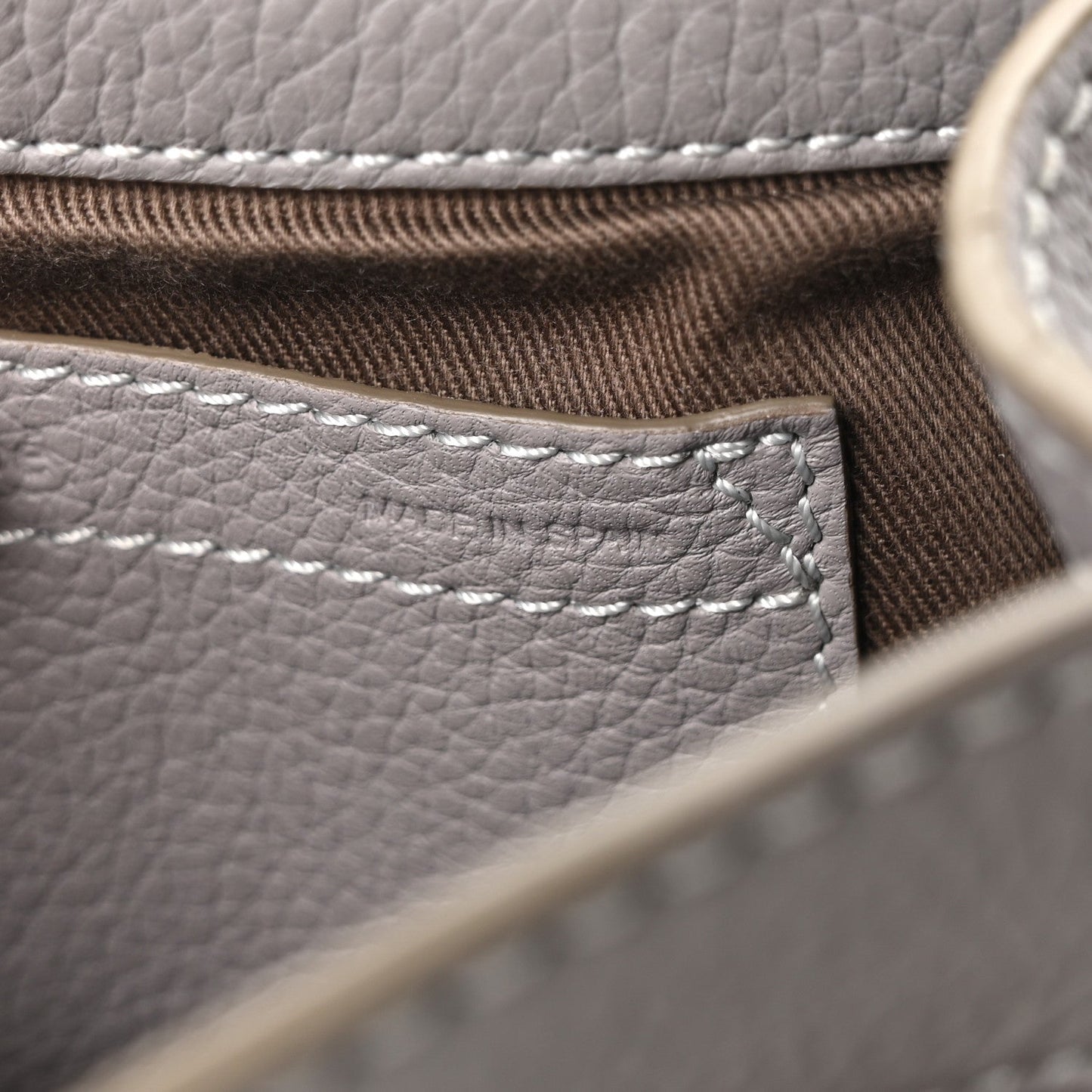 Calfskin Mini Marcie Round Crossbody Bag Cashmere Grey
