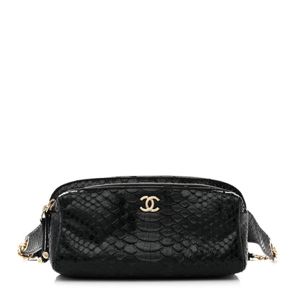 Snakeskin Waist Bag Black