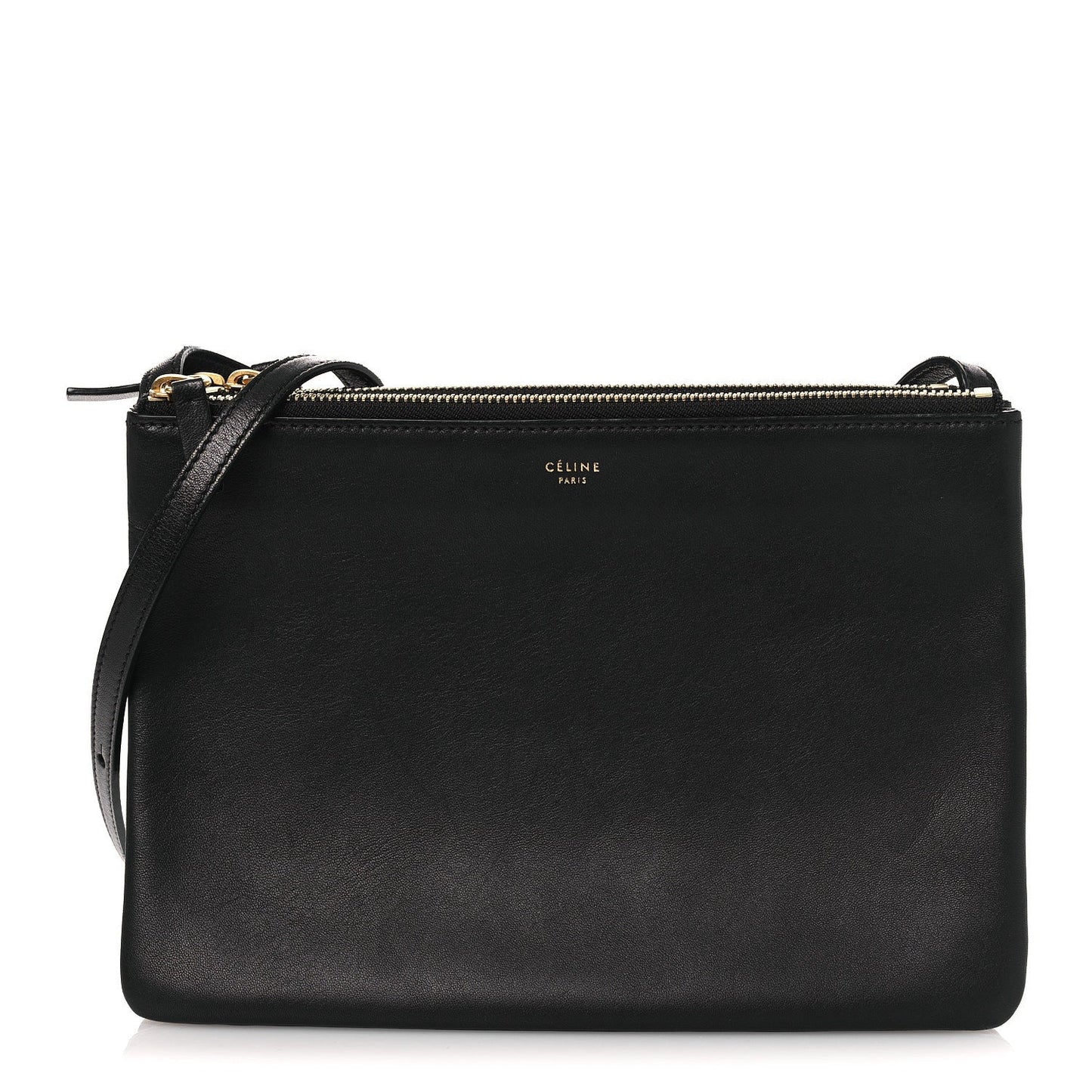 Lambskin Large Trio Crossbody Bag Black