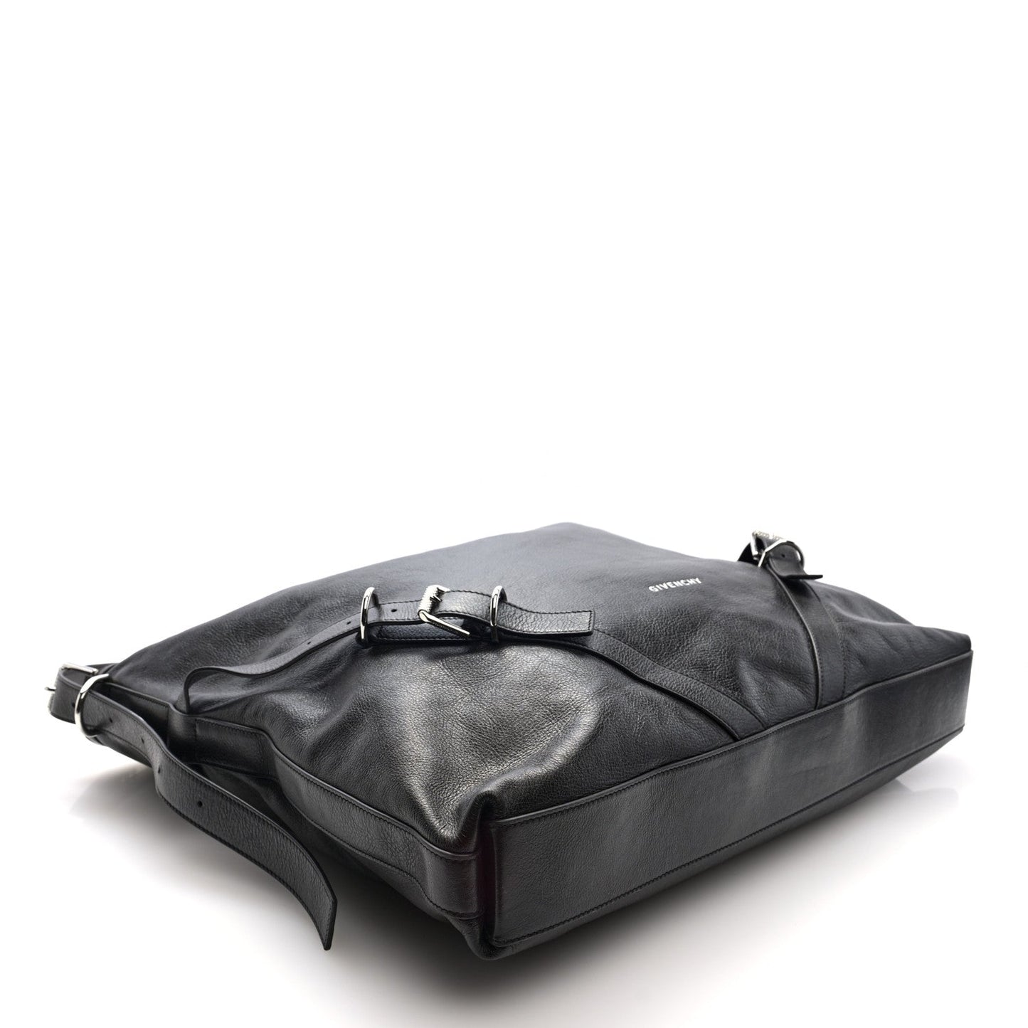 Calfskin Shearling Large Voyou Bag Chocolate