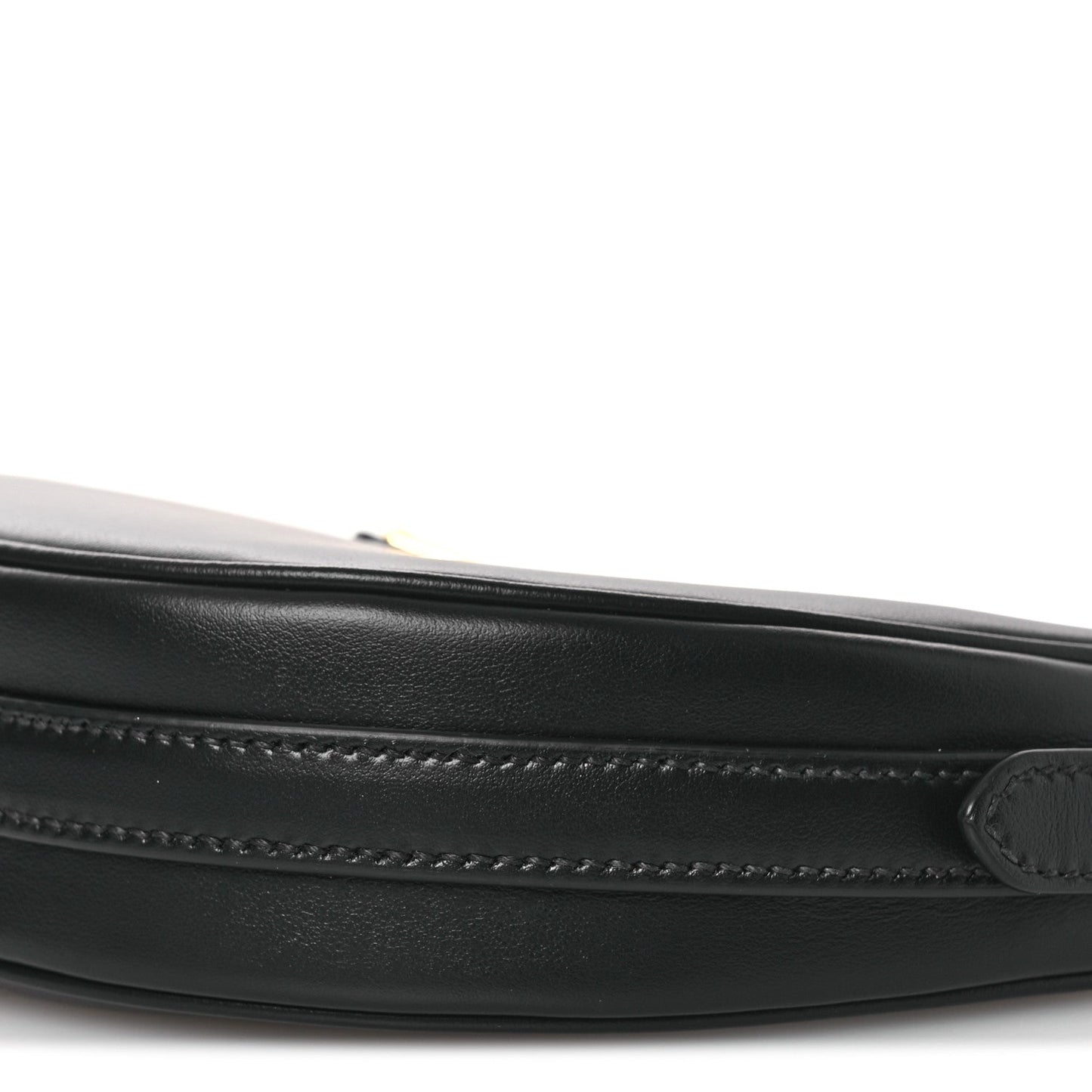 Soft Calfskin Mini Arque Shoulder Bag Black