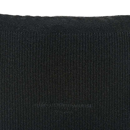 Ribbed Knit Small Ryan Bag Black