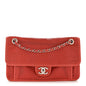 Perforated Calfskin Large Up In The Air Flap Red