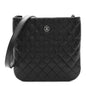 Aged Calfskin Quilted Crossbody Bag Black
