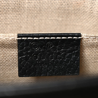 Dollar Calfskin Small Interlocking G Shoulder Bag Black