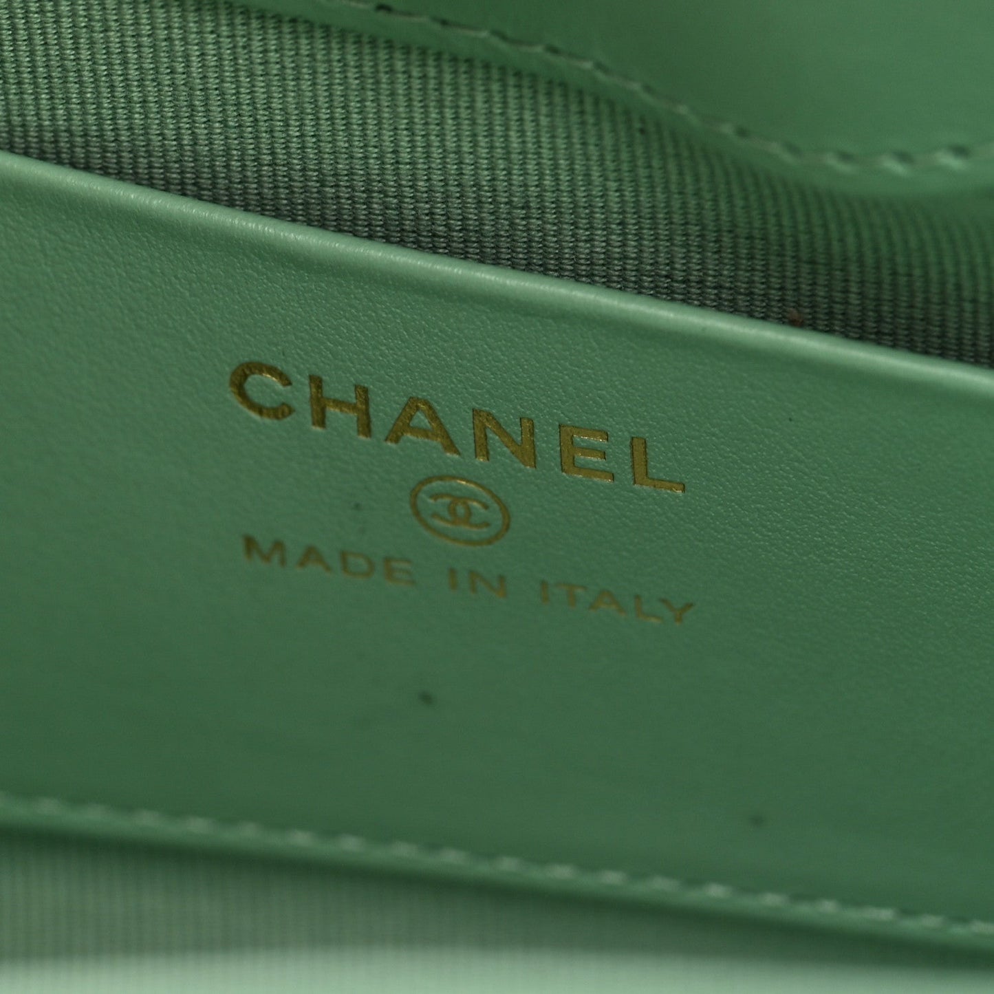 Shiny Lambskin Quilted Nano 31 Shopping Bag Green