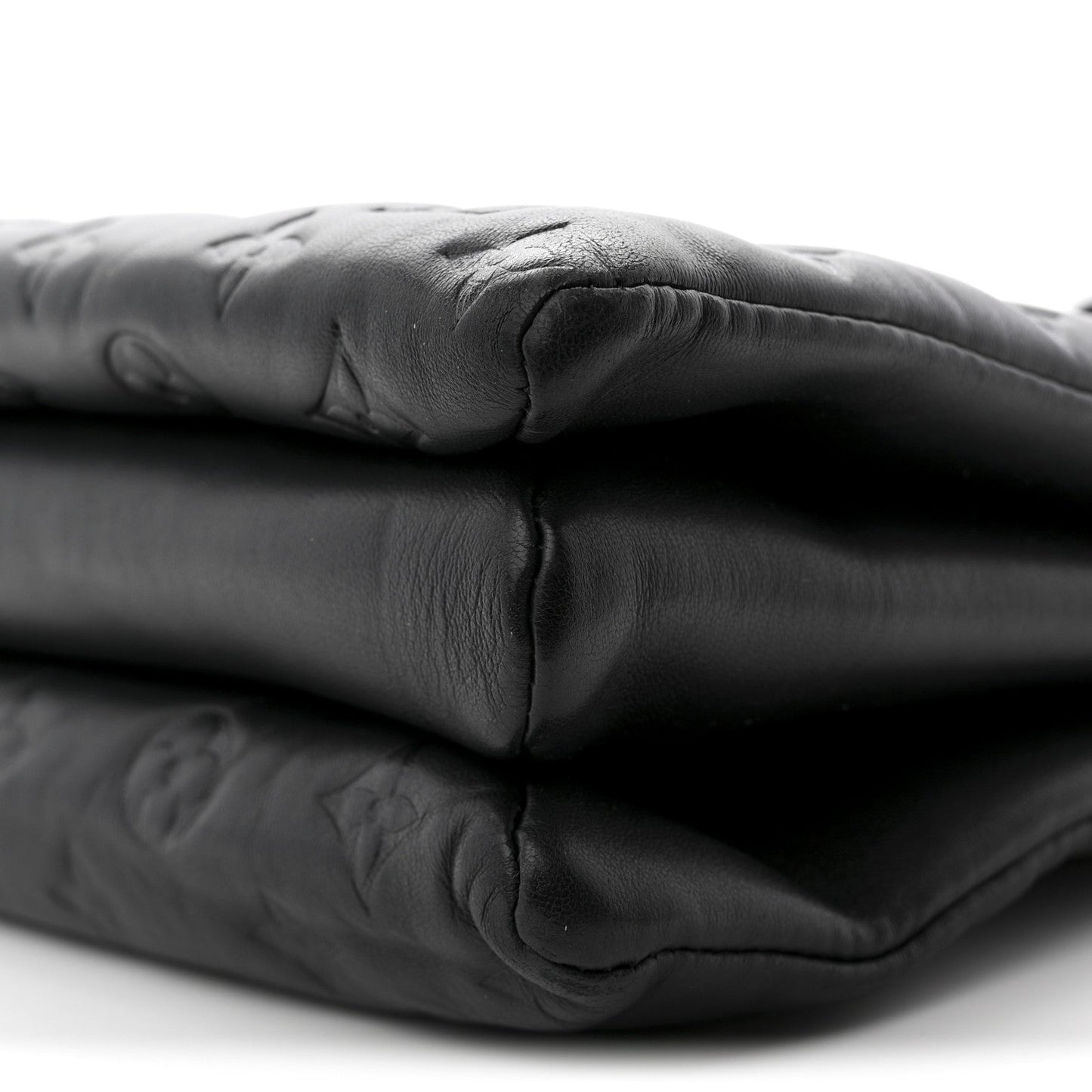 Lambskin Embossed Monogram Coussin MM Black