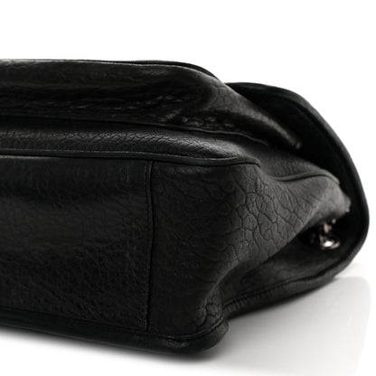 Grained Lambskin Monogram Large Niki Chain Satchel Black
