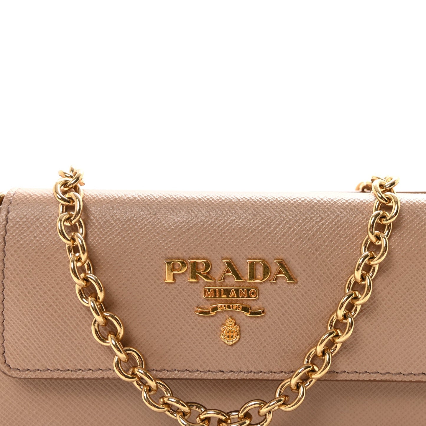 Saffiano Chain Wallet Cammeo