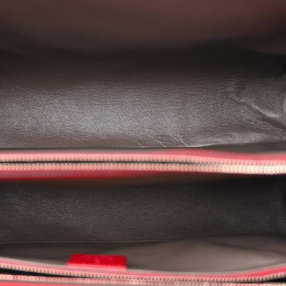Shibuya Calfskin Medium Zumi Top Handle Bag Hibiscus Red