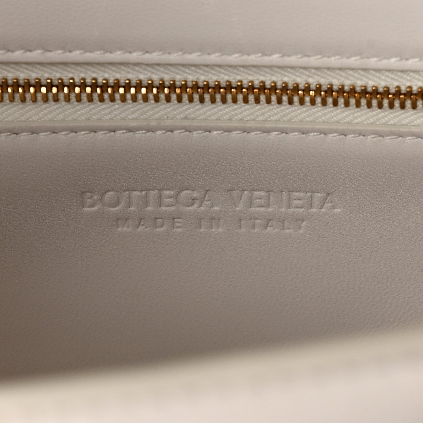 Nappa Intreccio Padded Top Handle Shoulder Bag White