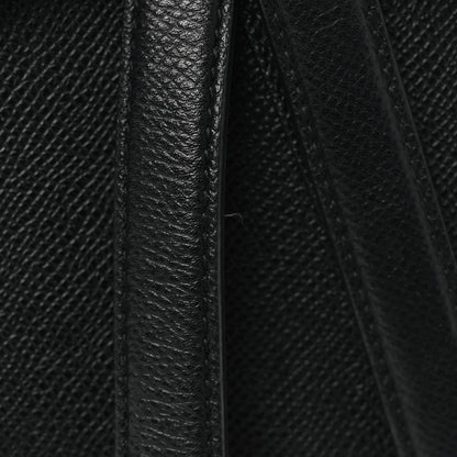 Grained Calfskin Saddle Bag Black