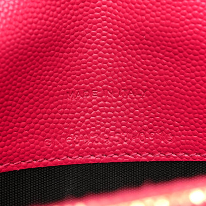 Grain De Poudre Matelasse Chevron Monogram Envelope Chain Wallet Bubblegum
