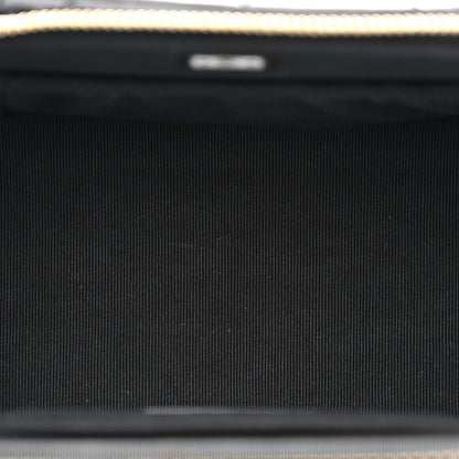 Lambskin Quilted Polly Pocket East West Top Vanity With Chain Black
