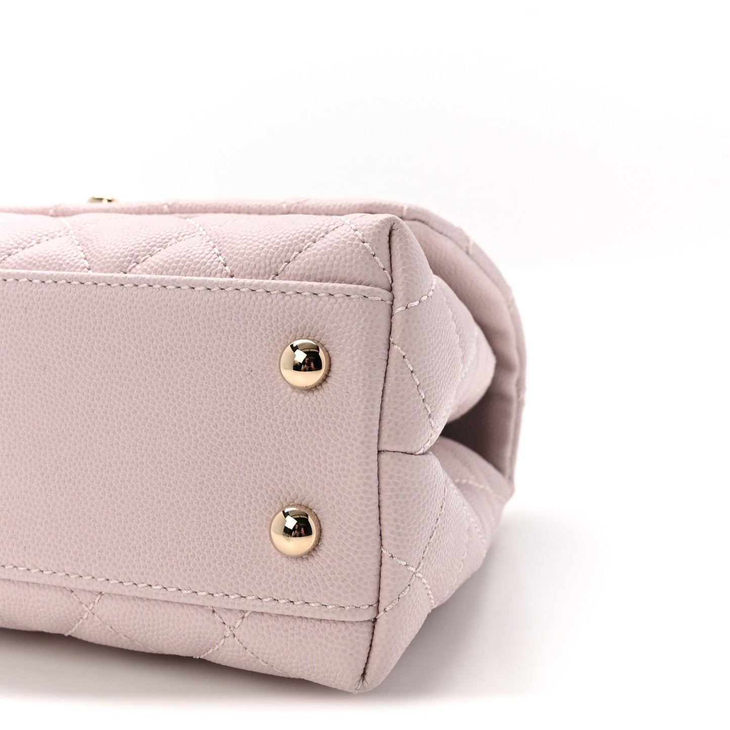 Caviar Quilted Mini Coco Handle Flap Lilac