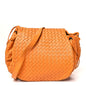 Nappa Intrecciato Drawstring Messenger Flap Orange