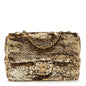 Sequin Medium Single Flap Gold
