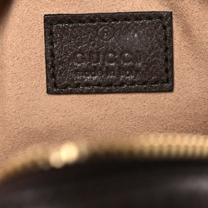 GG Supreme Monogram Web Mini Ophidia Round Shoulder Bag Brown
