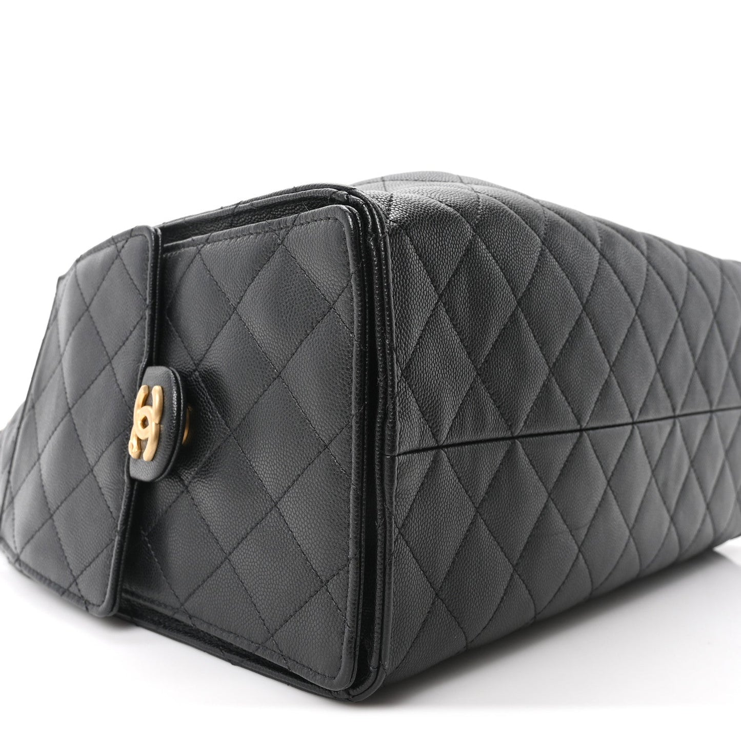 Caviar Quilted Medium Chanel 25 Handbag Black