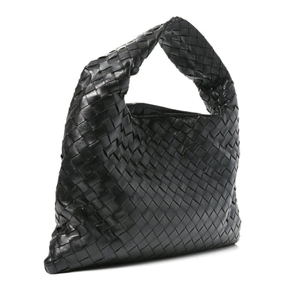 Calfskin Intrecciato Small Hop Black