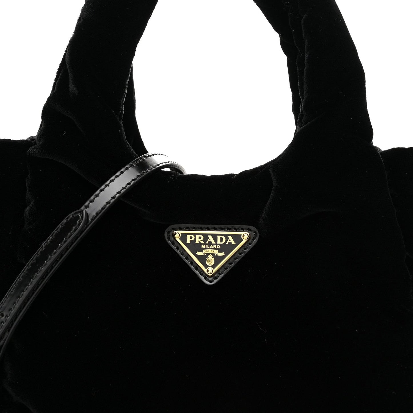 Padded Velvet Mini Bag Black