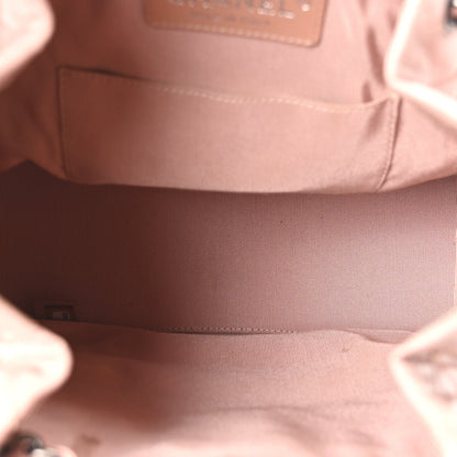 Aged Calfskin Quilted Small Gabrielle Backpack Pink