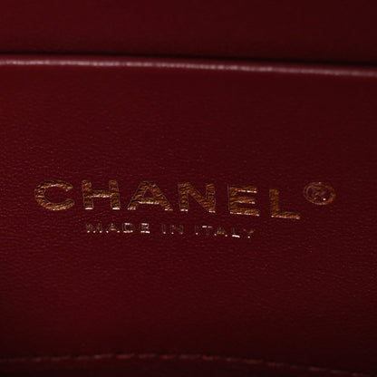 Calfskin Crocodile Embossed Clutch Burgundy