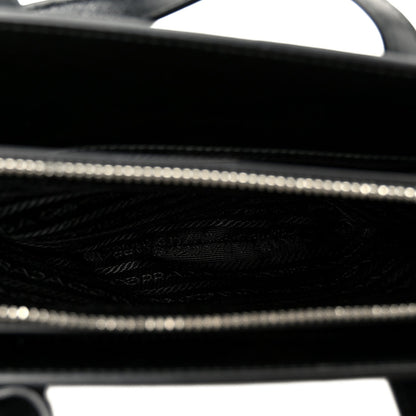 Spazzolato Mini Re-Edition 1995 Double Handle Handbag Black