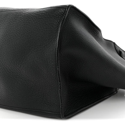 Supple Grained Calfskin Small Big Bag Black
