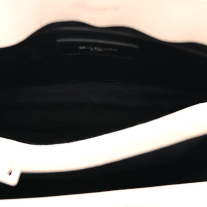 Calfskin Y Quilted Monogram Small Loulou Chain Satchel Ivory