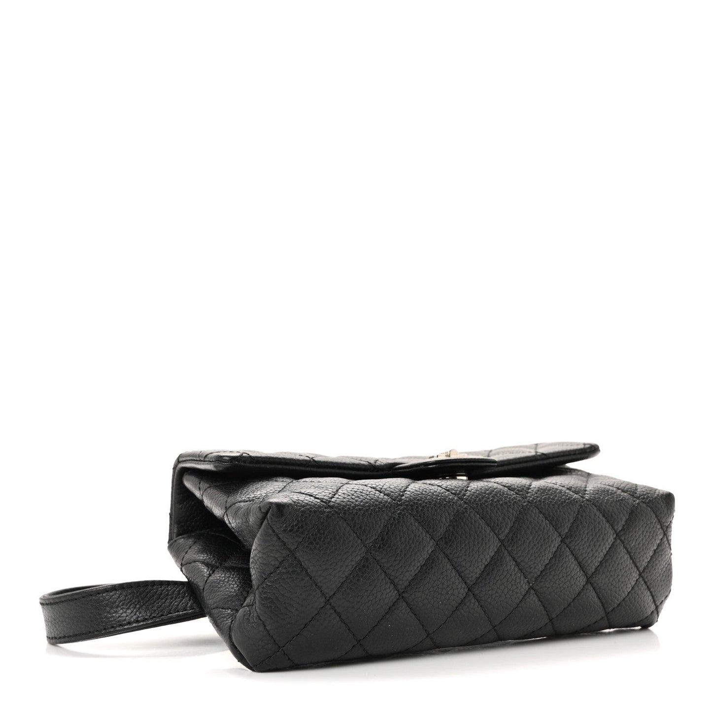 Grained Calfskin Quilted 2.55 Reissue Flap Belt Bag Clutch Black