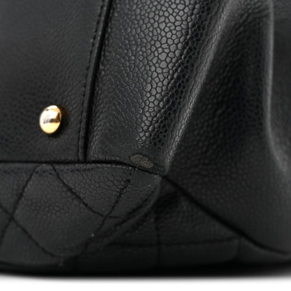 Caviar Quilted XL Grand Shopping Tote GST Black