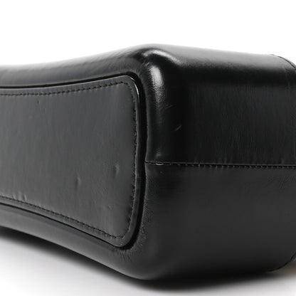 Aged Calfskin Quilted Medium Gabrielle Hobo Black White