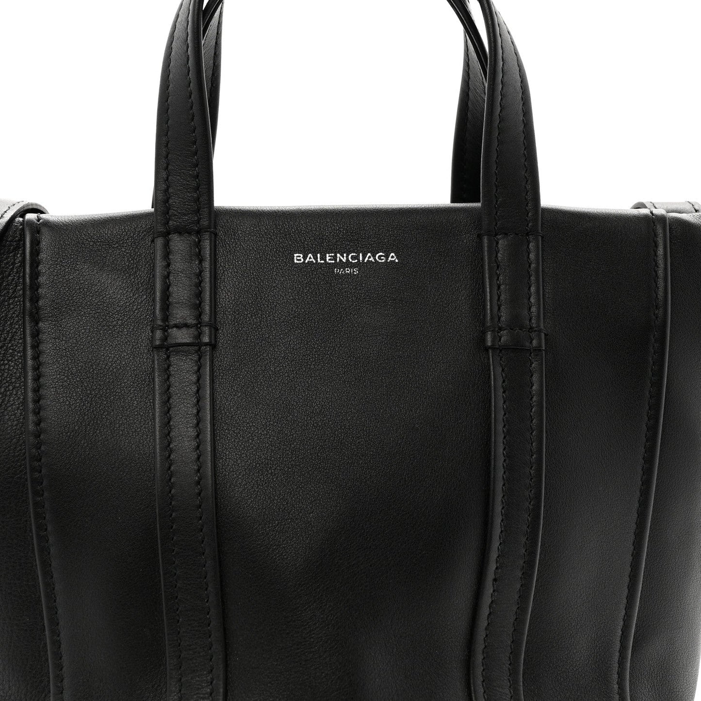 Calfskin XS Laundry Cabas Tote Black