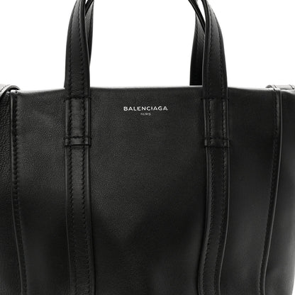 Calfskin XS Laundry Cabas Tote Black