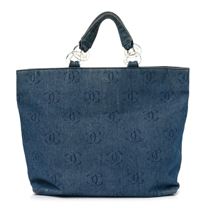 Denim Large CC Tote Dark Navy Blue