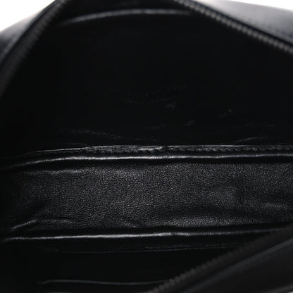 Calfskin Matelasse Monochrome Monogram Mini Lou Camera Bag Black