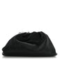 Bark Calfskin Embossed The Pouch Oversized Clutch Black