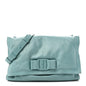 Calfskin Small Viva Bow Shoulder Bag Tyrone Turquoise