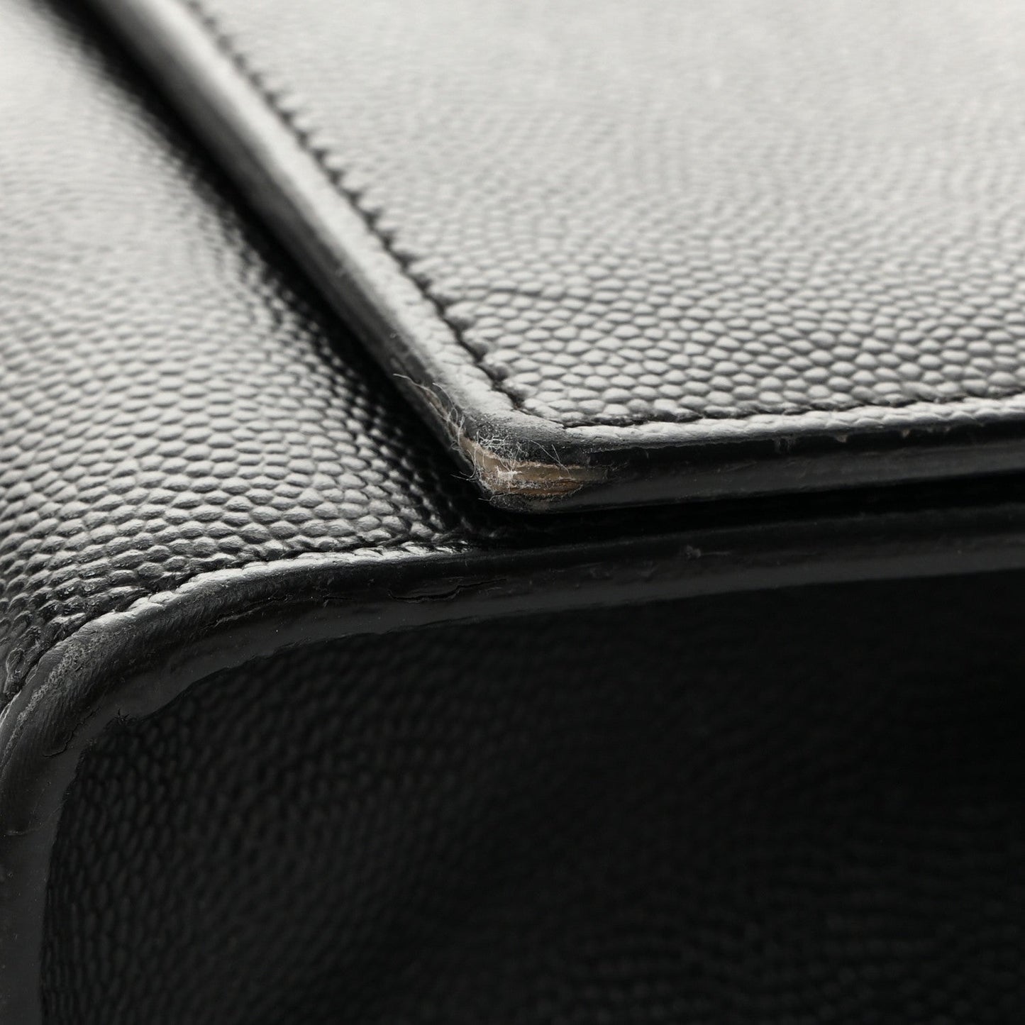 Grain De Poudre Medium Classic Monogram Kate Satchel Black