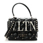 Lambskin VLTN Print Candystud Top Handle Bag Black