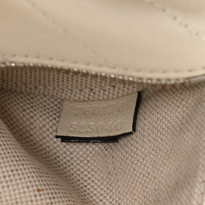 Sakai Be Green Calfskin Diagonal Stitched Mini Blondie Barrel Shoulder Bag Mystic White