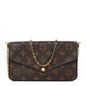 Monogram Pochette Felicie Chain Wallet Fuchsia
